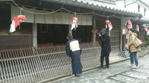 草履で散歩