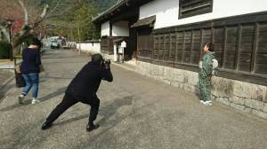 草履で散歩