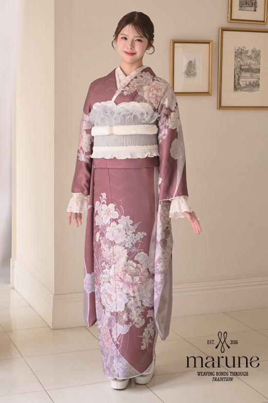 振袖　完全フルセット　26点　成人式　結婚式　前撮り　ピンク　ネイビー 成人式振袖コレクション（紺ピンク・S・古典）｜笑顔創造写真館ニコ